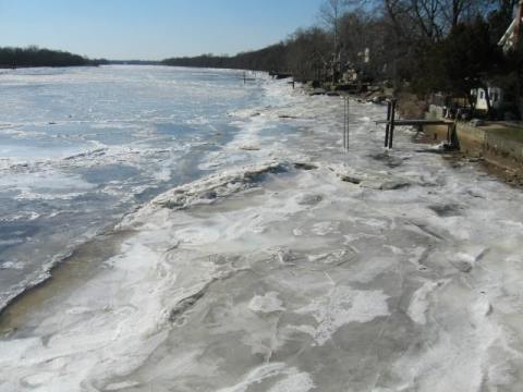 Looking up the Rancocas Towards the Delaware River.