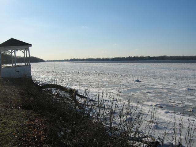 Looking Down the Delaware River from the Zurbrugg Mansion- Winter 06-07